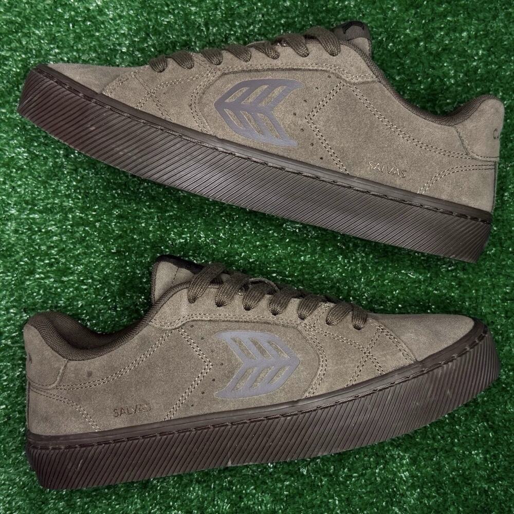 Cariuma Salvas Suede Sneakers Men 8.5 Brown Casual Low Top New No Box